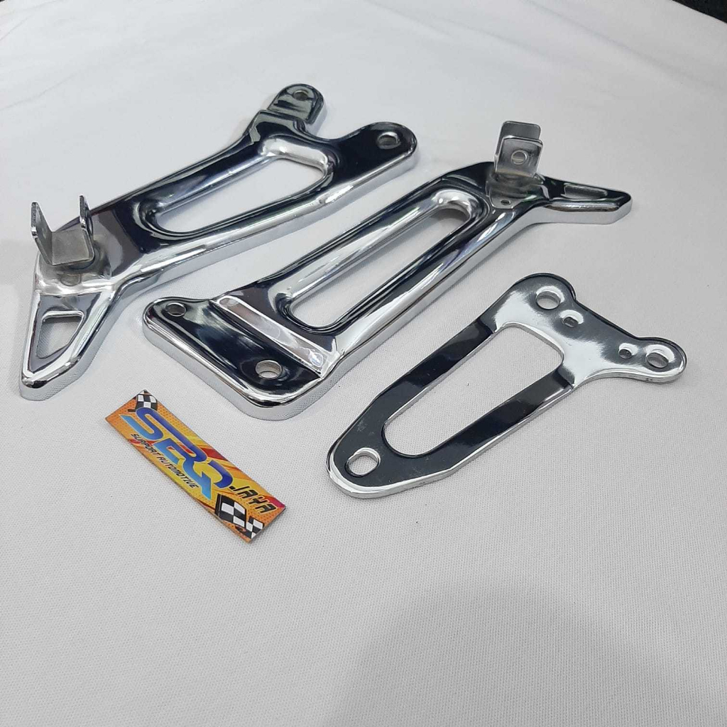 DUDUKAN STEP BELAKANG RX KING 2007-2008 CROME FOOTSTEP RX KING CHROME + BRAKET KNALPOT