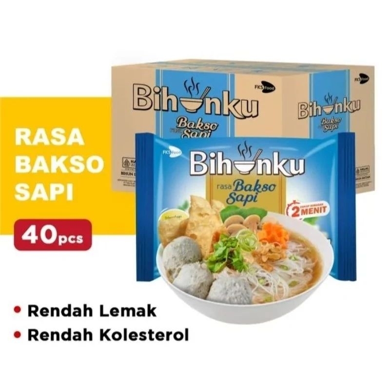 

Bihunku bakso sapi 1dus 40 pcs