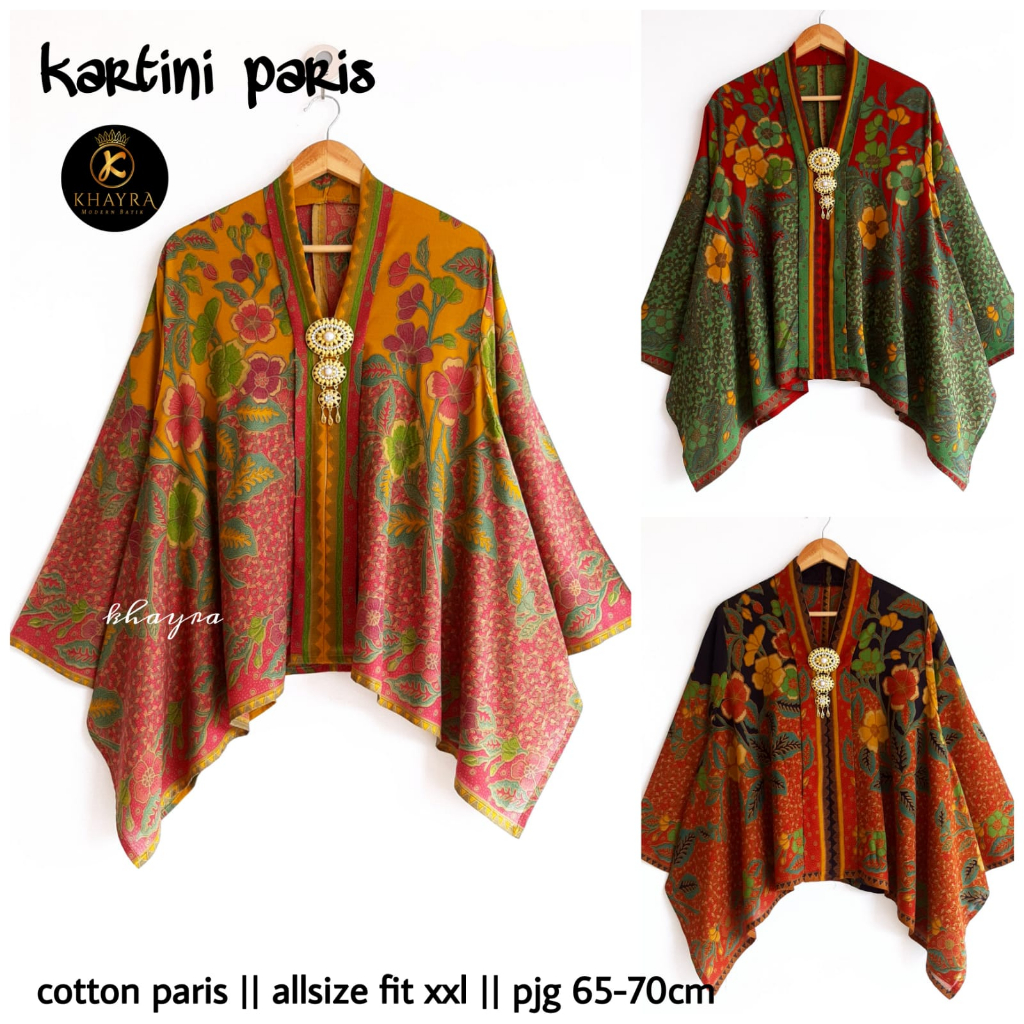 BLUS KARTINI ANGGREK PARIS / JUMPUTAN MERAH PUTIH / BLUS KARTINI MERDEKA / BAJU AGUSTUSAN