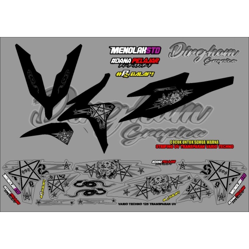 Vario techno 125 motif medusa transparan