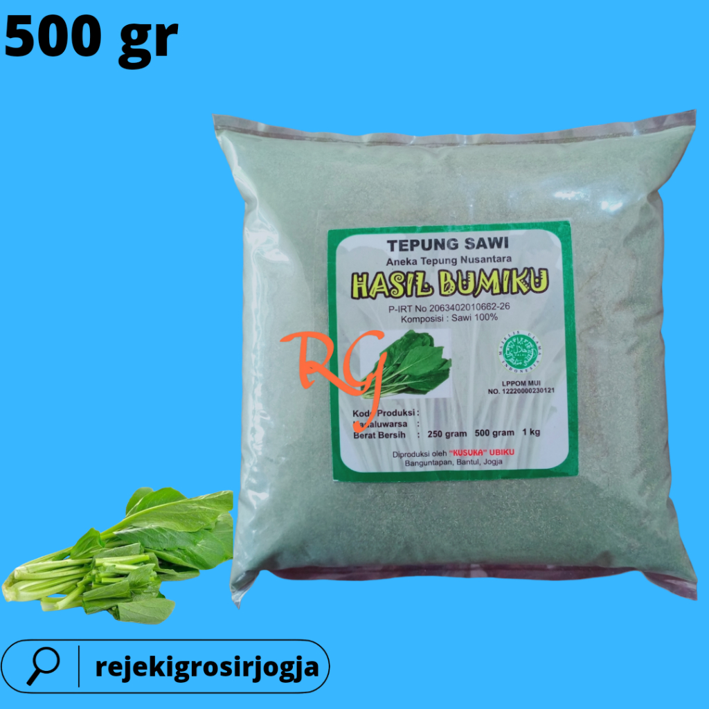 Tepung Sawi Hijau Organik kemasan 500 GRAM/Tepung Sawi Organik kemasan 500 GRAM/Bubuk Sawi Hijau Org