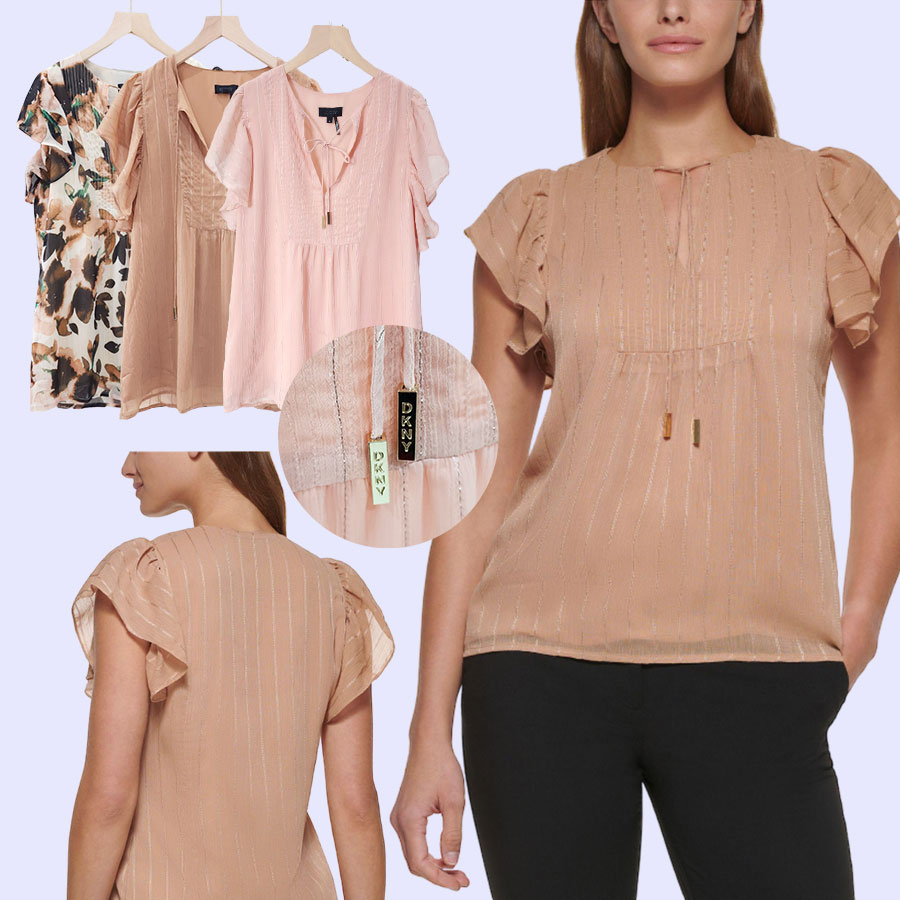 BLOUSE WANITA DKN09 BIB FLUTTER