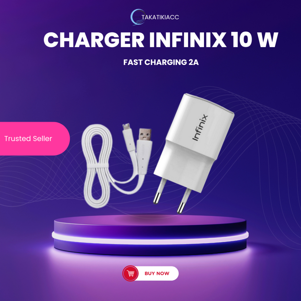 Charger INFINIX 10 Watt 2A Micro / Tipe C Infinix  Hot 12 Play Hot 11 Play HOT 10 Play HOT 9 Play Ho