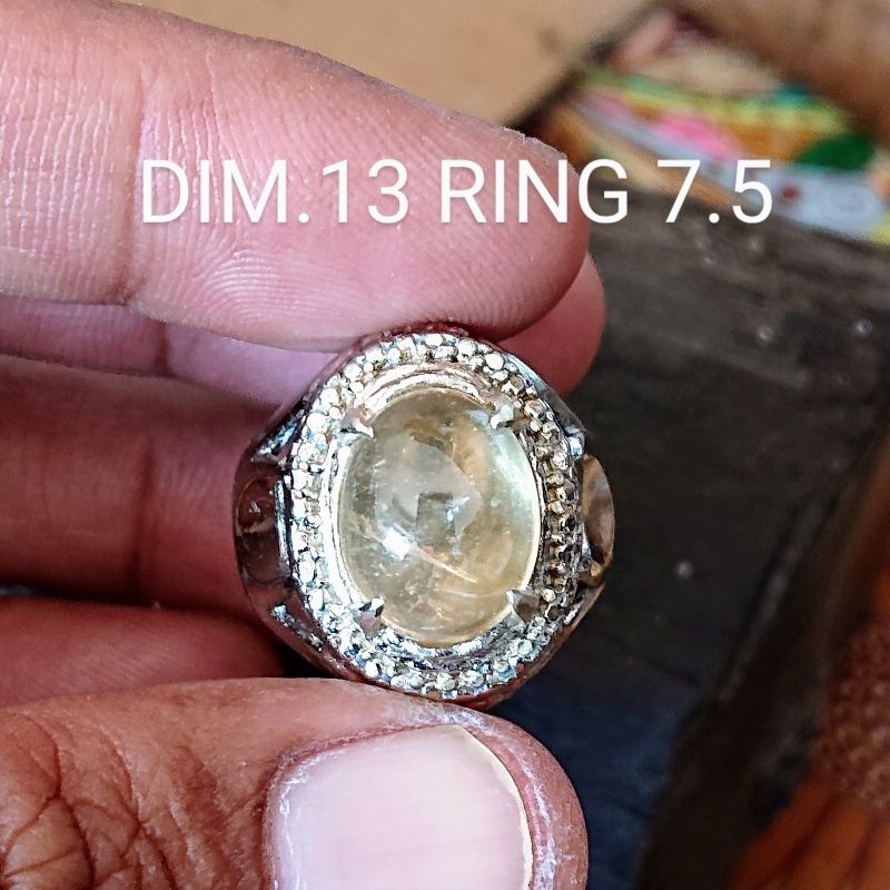 NATURAL CITRINE TOP LUSTERR... bukan batu permata yakut yellow safir saphire sapphire kecubung ameth