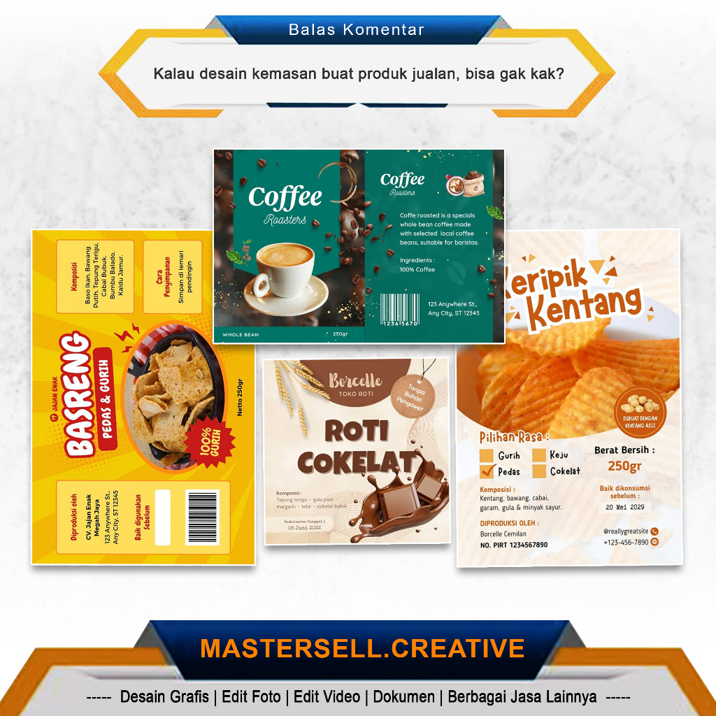 DESAIN KEMASAN STANDING POUCH | DESAIN KEMASAN YANG MENARIK | DESAIN KEMASAN MURAH | DESAIN KEMASAN 