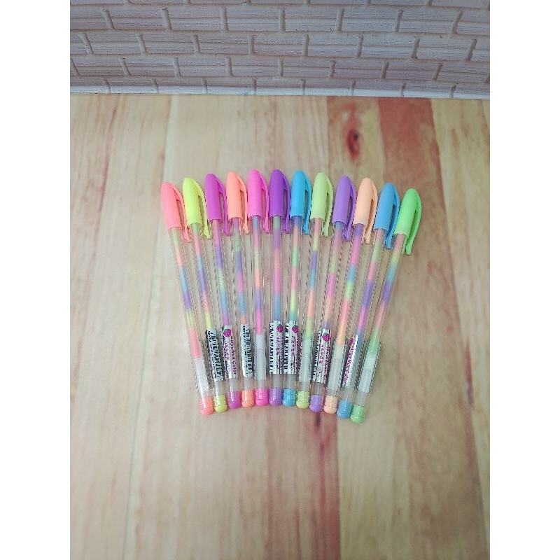 

Pulpen Pen ZuiXua Rainbow A100-12 1,0mm / Pen Pulpen Fancy Rainbow Murah