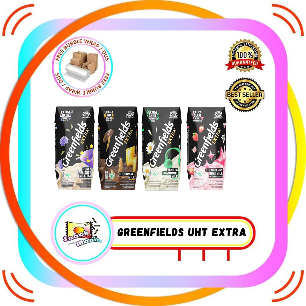 

Greenfields Susu UHT EXTRA Strawberry Vanila Chamomile Chocolate 200 ml