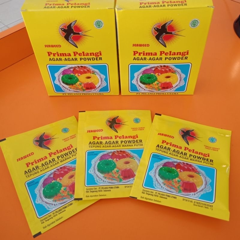 

Agar agar prima pelangi plain sachet 7gr agar agar powder tepung agar warna putih