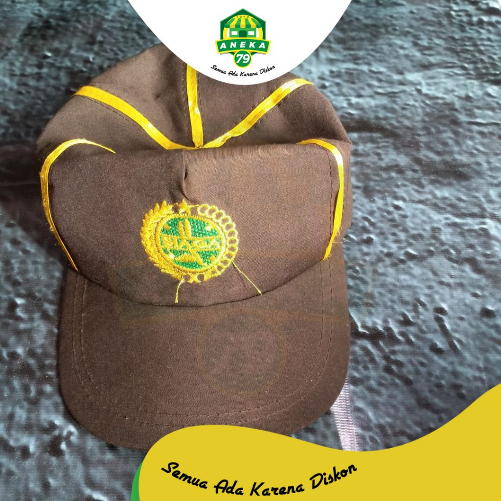 topi pramuka siaga / perlengkapan pramuka / topi siaga laki-laki