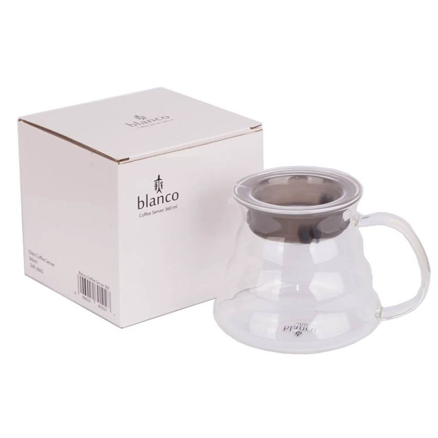 Glass Tea coffee server 360ml blanco pyrex pot