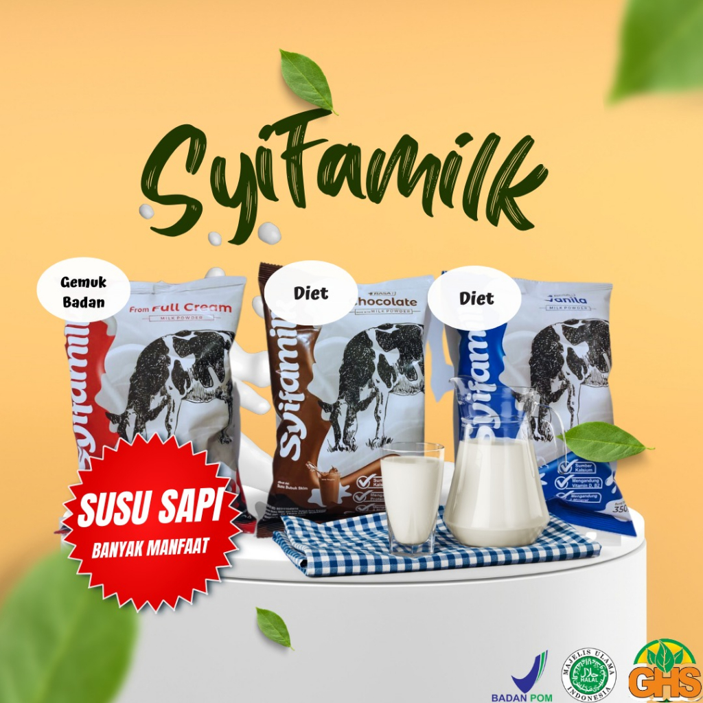 

Susu Syifamilk Susu Sapi Bubuk 350 Gram 500 Gram Penggemuk Badan Diet