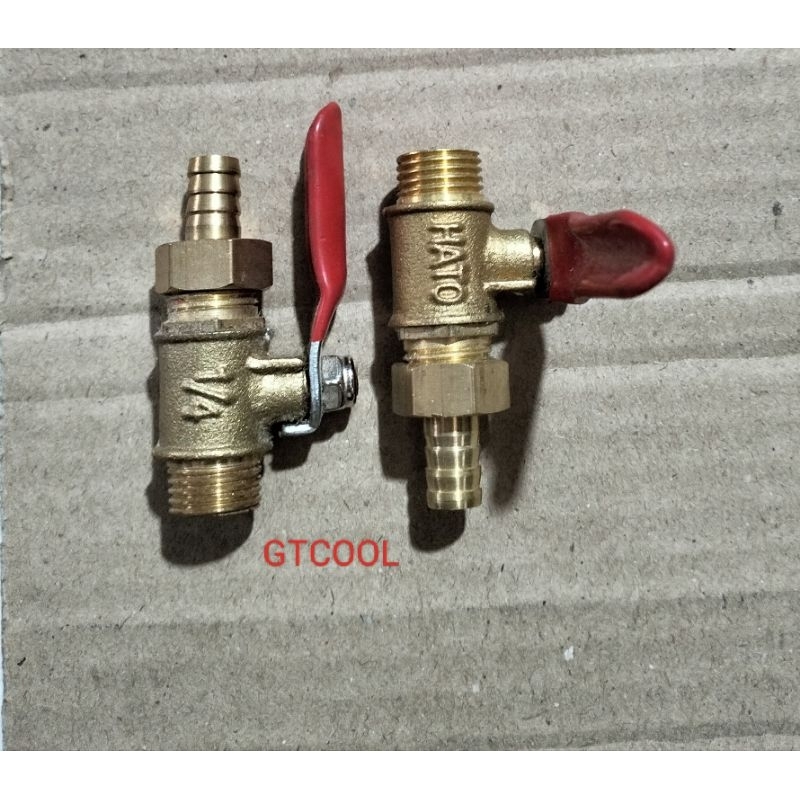 hato kran angin/stop kran 1/4 Kuningan kompresor