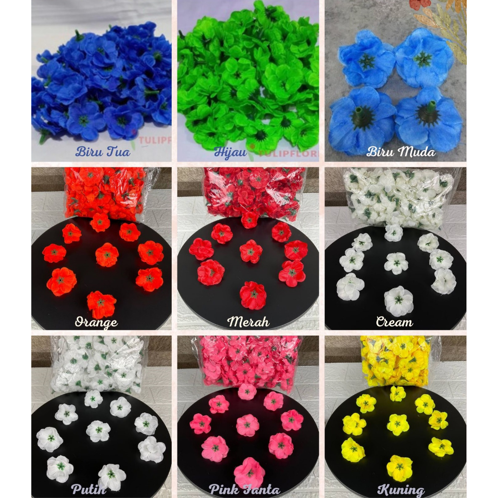 Bunga Papan Suyok Kecil 3cm 4Lapis