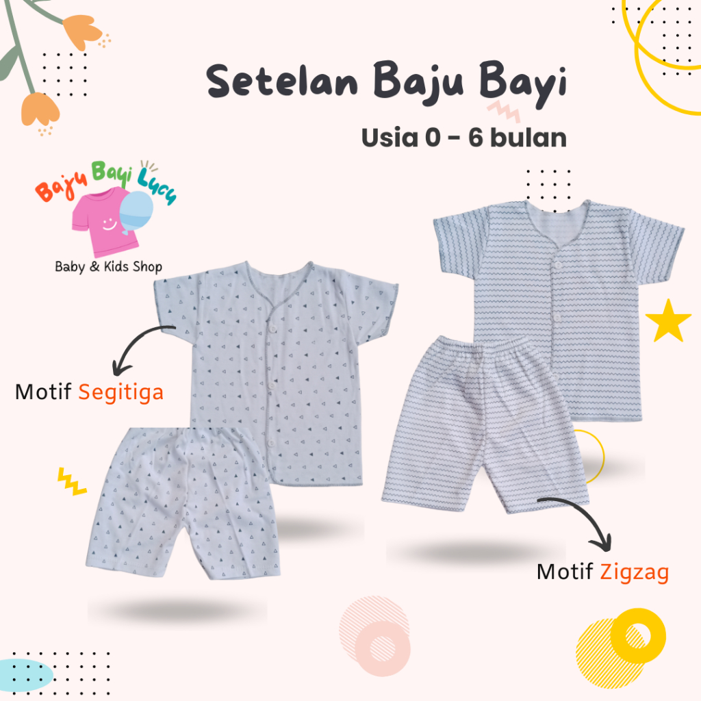 Setelan Baju Bayi Laki Laki 0 6 Bulan Baju bayi Baru Lahir Set Bahan Katun Lembut - BBL