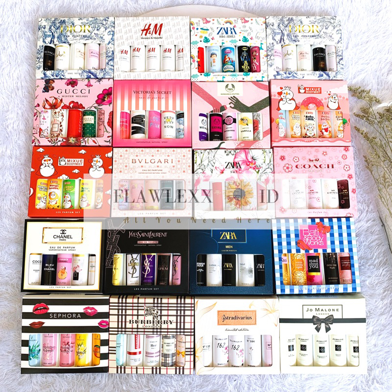 PARFUM BRANDED GIFT SET 1BOX ISI 5-Random Varian Riject
