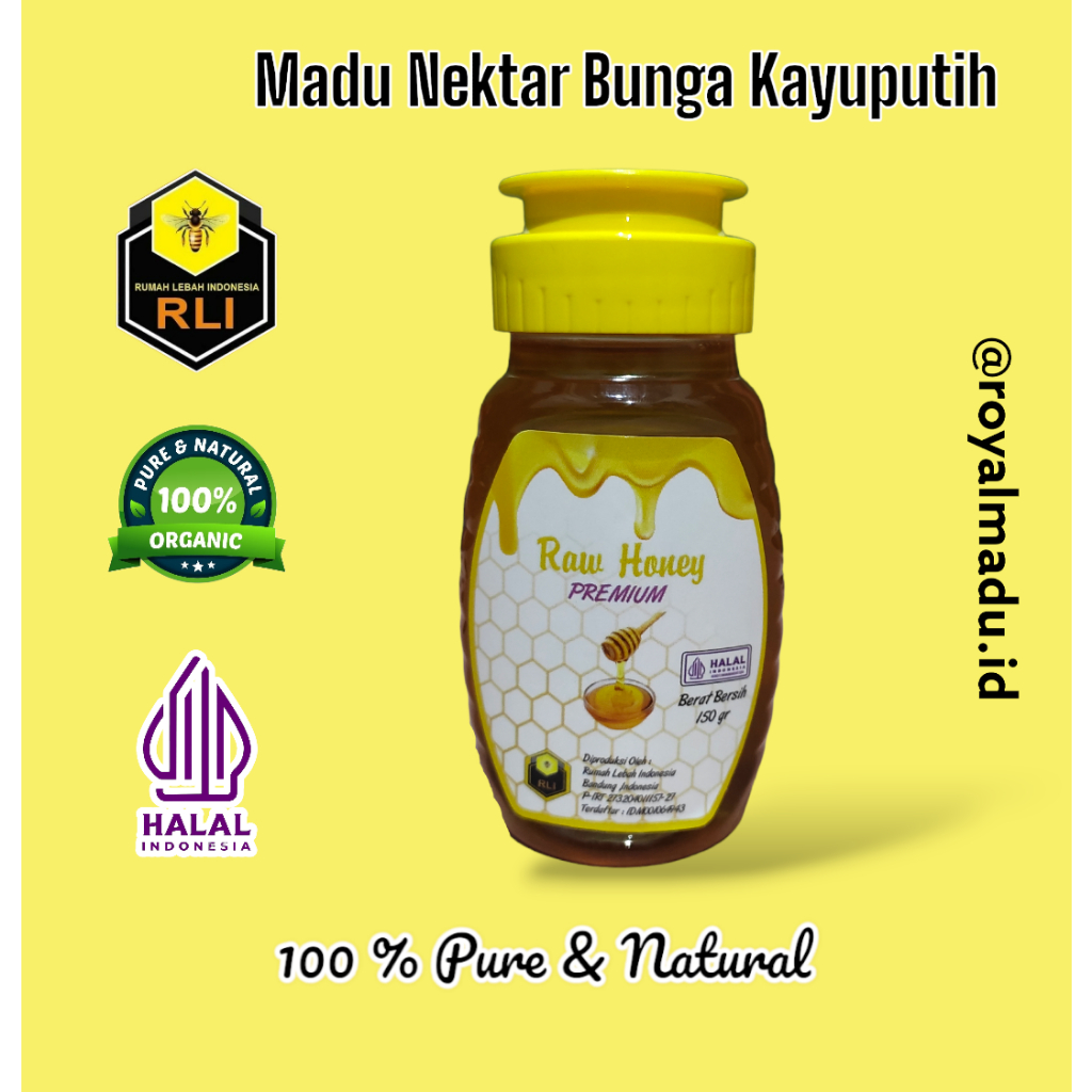 

Madu Rumah Lebah Indonesia Madu Nektar Bunga Kayuputih Premium 100% Murni 150 gr