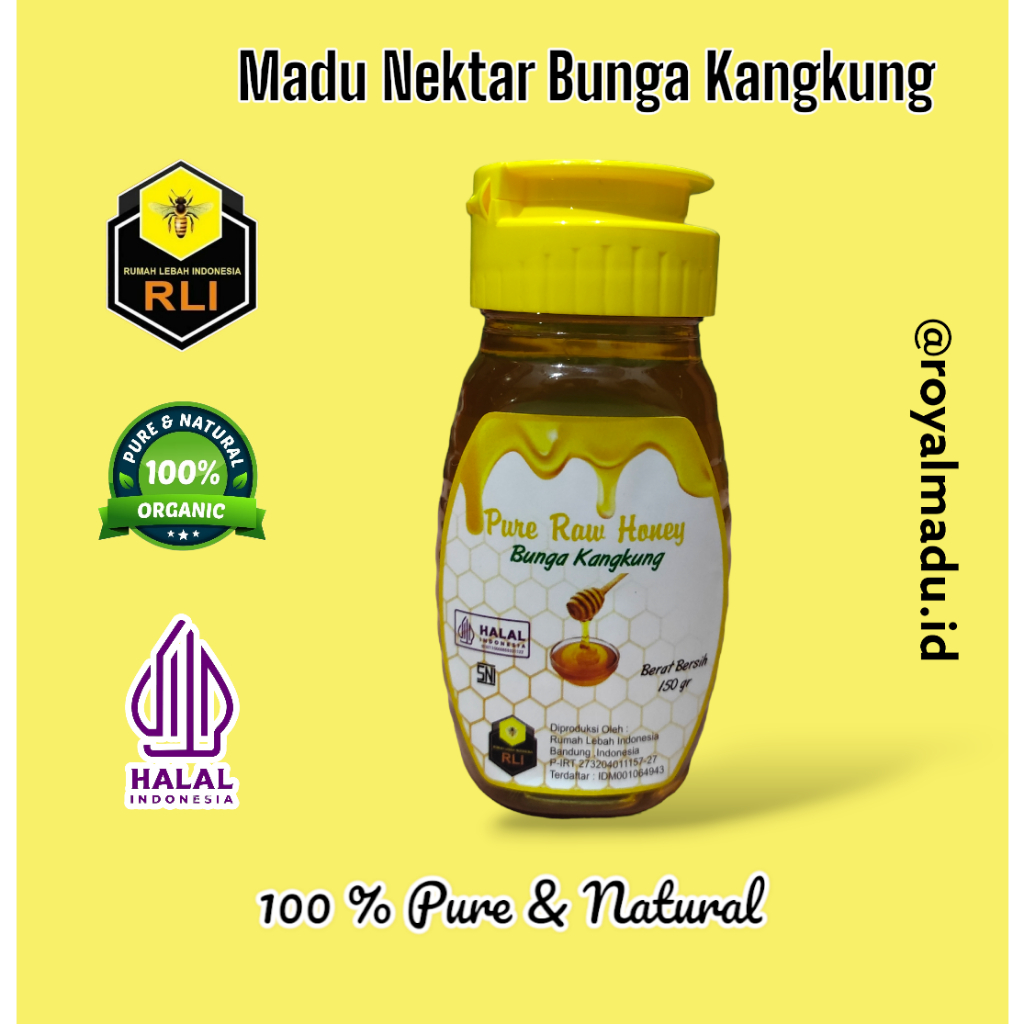 

Madu Rumah Lebah Indonesia Madu Nektar Bunga Kangkung Premium 100% Murni 150 gr