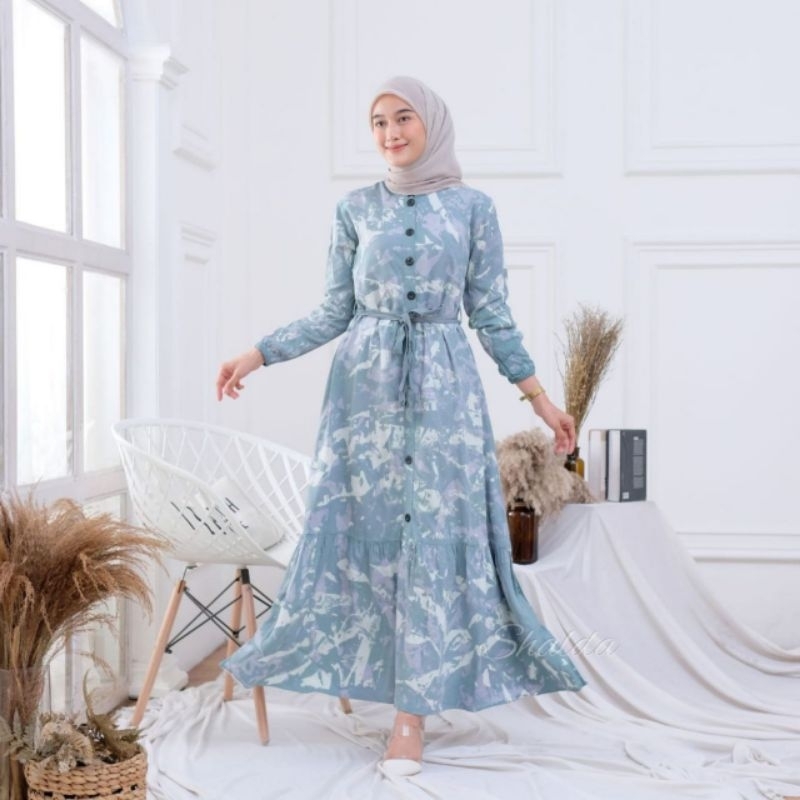 Hanindhiya Gamis Rayon Aura Dress Series by Shalda