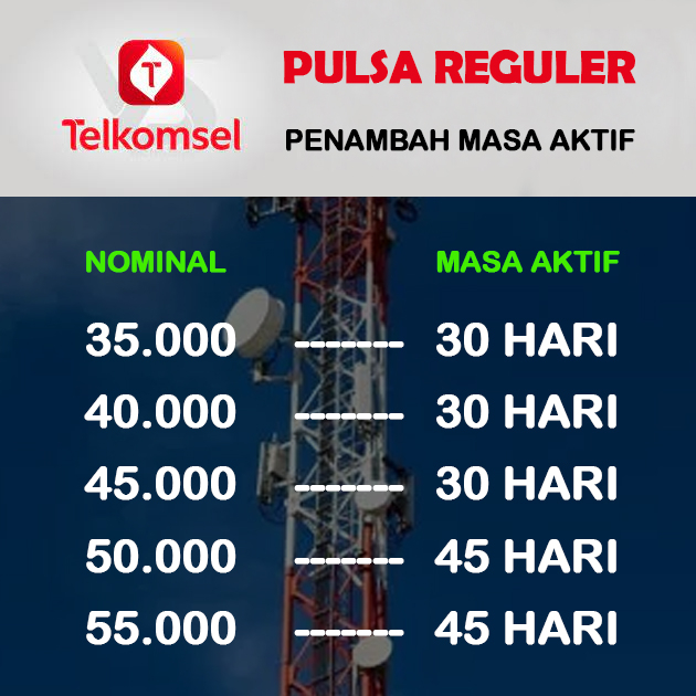 Pulsa Telkomsel Murah 35k - 55k