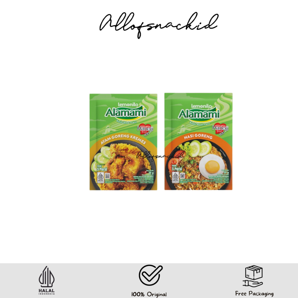 

Lemonilo - Alamami - Bumbu Masak Praktis - 25gr - Nasi Goreng / Ayam Goreng Kremes