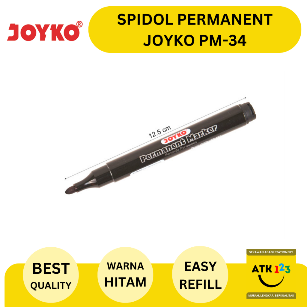 

JOYKO Spidol Permanent / Permanent Marker Merk Joyko PM-34