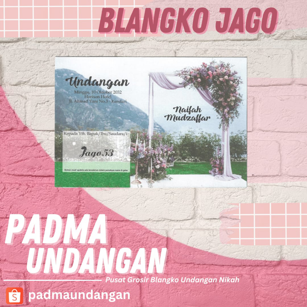 Blangko Undangan Jago 53 | Pusat Grosir blangko | Padma Undangan