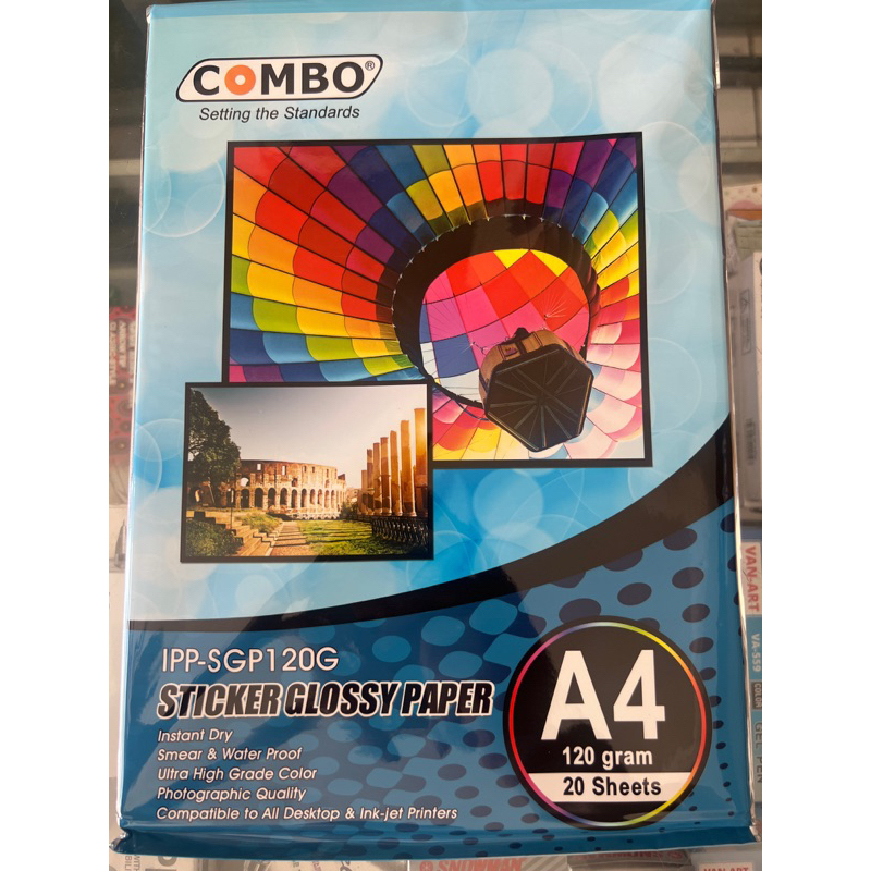 

[20 SHEETS] STICKER GLOSSY PAPER UKURAN A4 120 GRAM , STIKER FOTO , STICKER FOTO COMBO / PAK ISI 20 LEMBAR