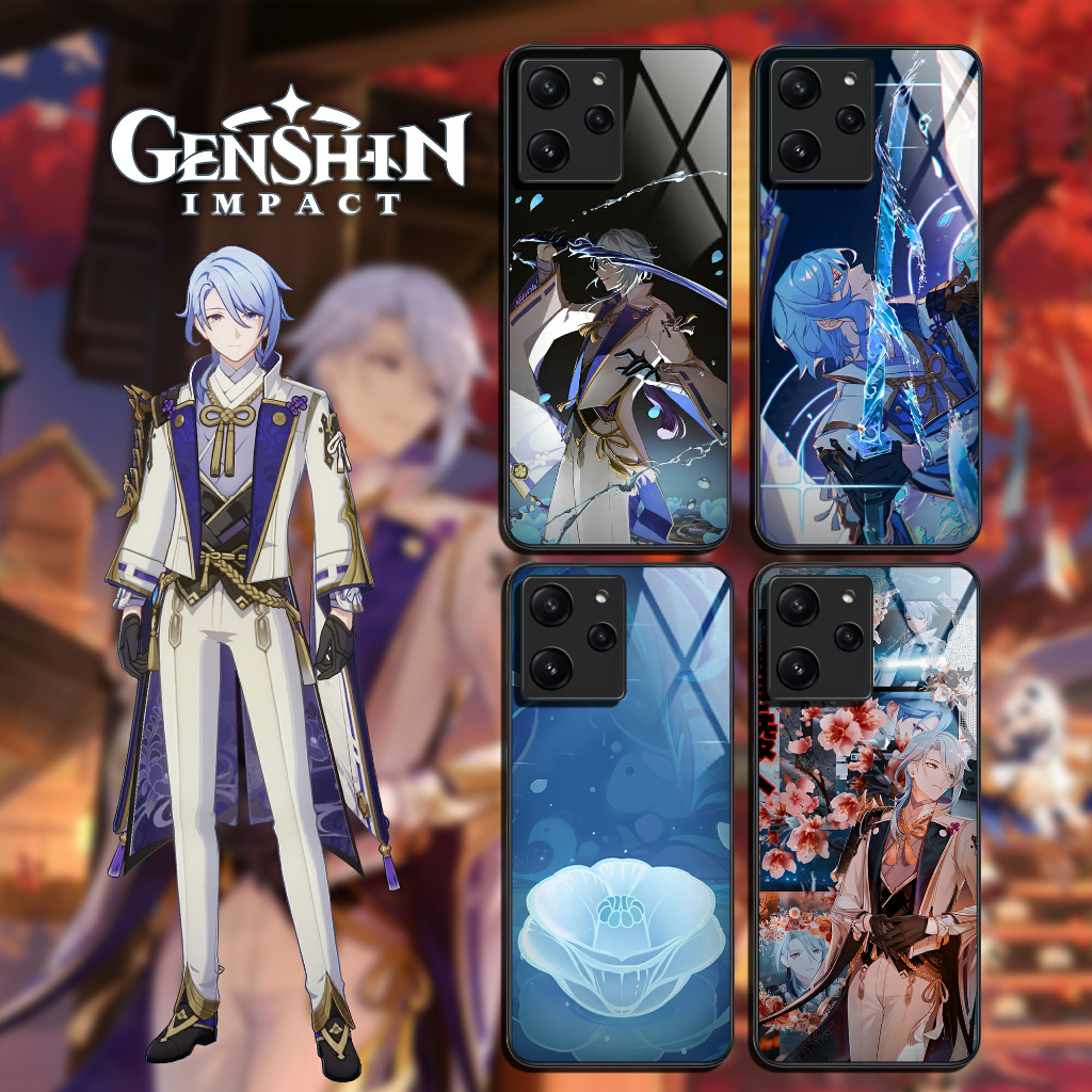 G084 Softcase Kaca Kilau Case Genshin Impact Ayato Semua Tipe HP - INF*NIX IPH*NE OPP* RE*LME S*MSUN