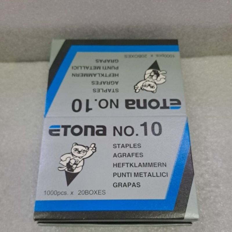 

10-1M Isi Staples Stapler Cekrekan Neces Etona Kecil 10-1M [ 1 pak isi 20 pak kecil ]