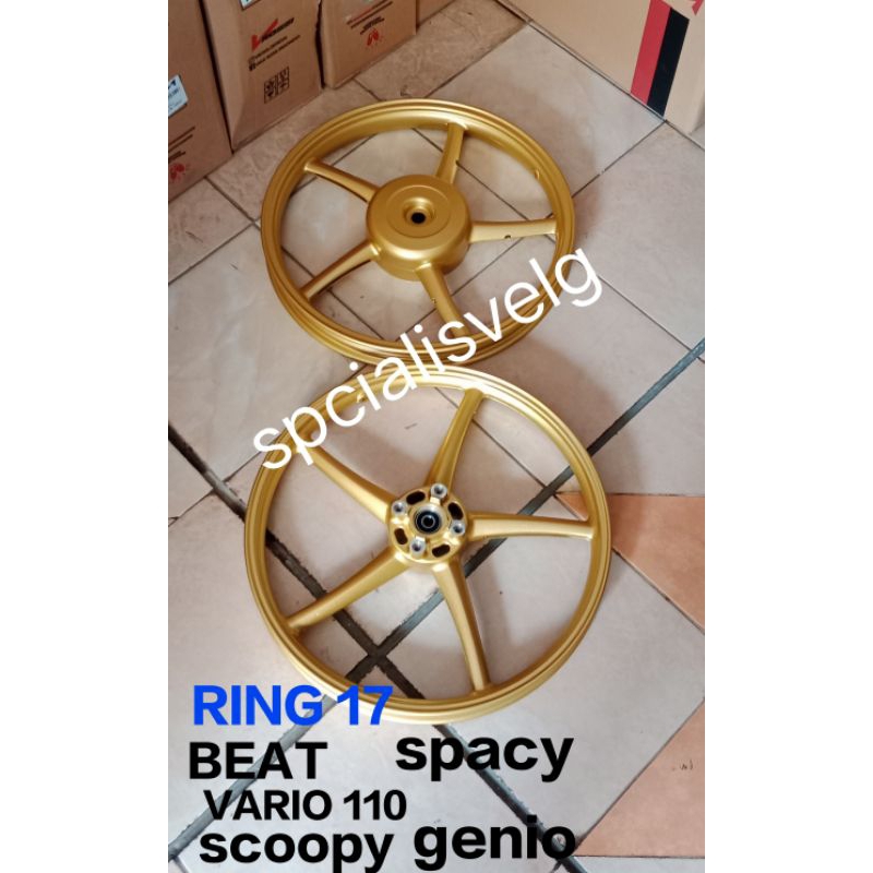VELG PELAK Vrossi SANCA Ring 17 Palang 5 BEAT KARBU/FI/ESP SCOOPY KARBU/FI VARIO 110 SPACY GENIO. Pe