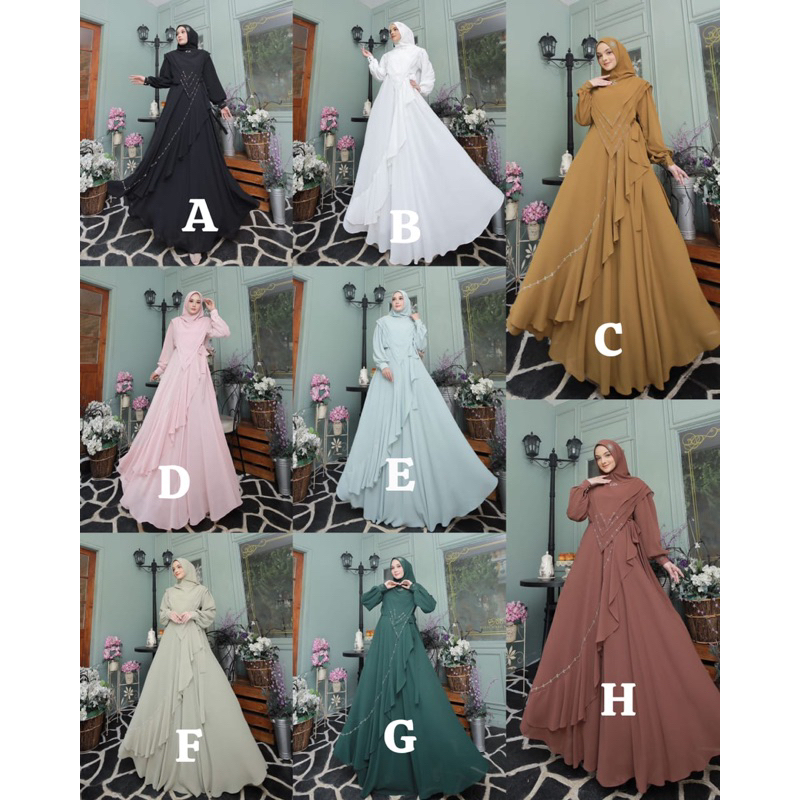 ready- Gamis syari original by Gallery syarifah - gallery syarifah terbaru