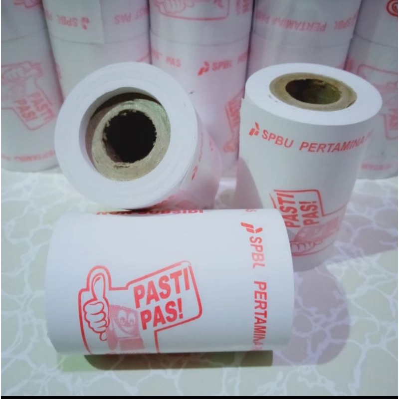 

Kertas Struk Thermal logo Pasti Pas 57x40mm Paket Hemat 5 Roll