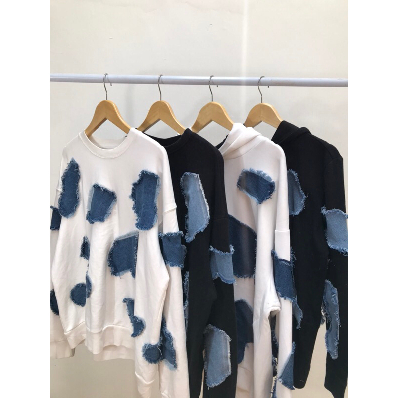 SWEATER RIPPED JEANS