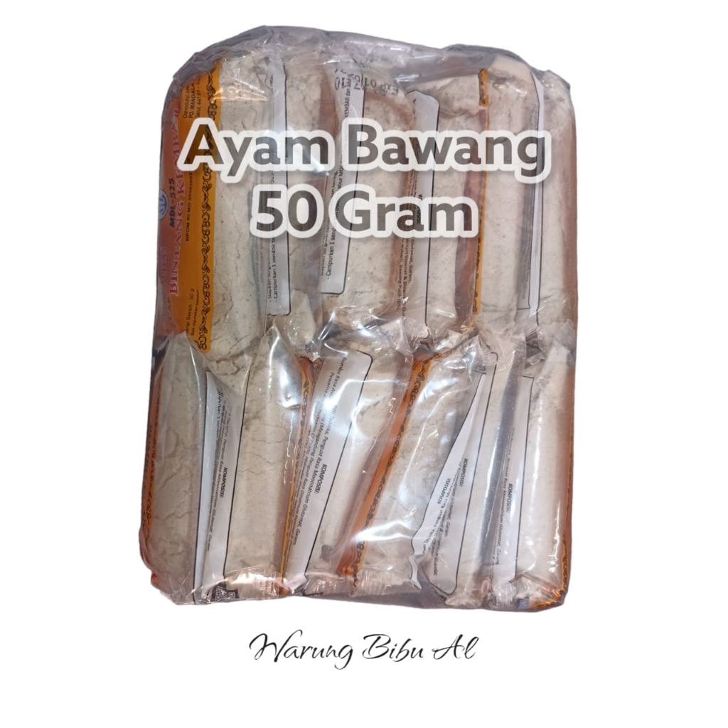 

BUMBU PENYEDAP RASA AYAM BAWANG CAP BINTANG KEMBAR/ATOM PACK/BUMBU INSTAN 50gr/12bks