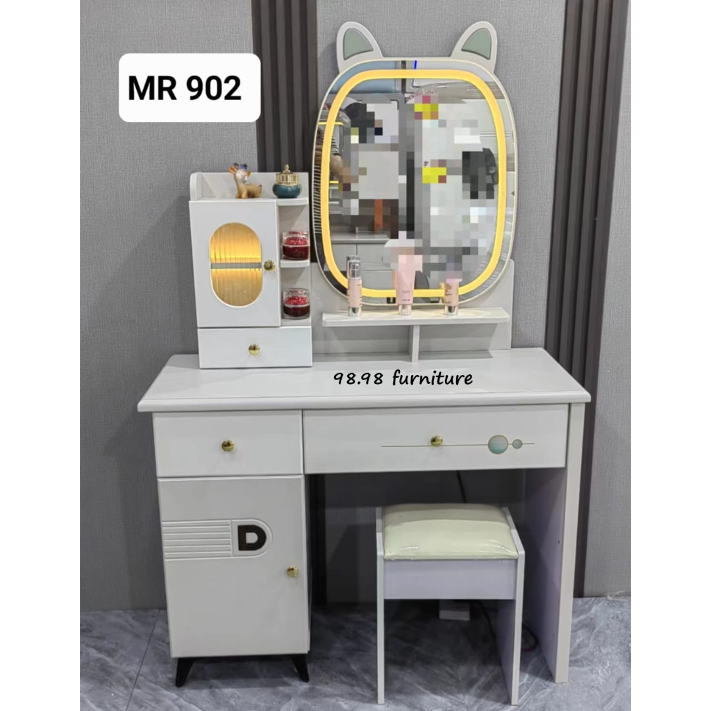 Meja Rias Lampu Touchscreen Minimalis 902 - Medan