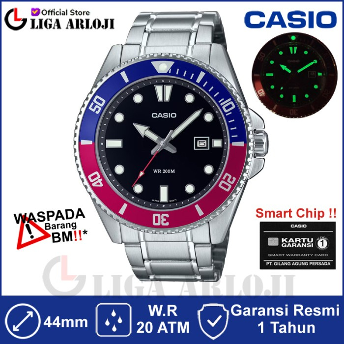 CASIO MDV-107D-1A3VDF MARLIN DURO DIVER 200M MDV-107D-1A3 MDV107 JAM