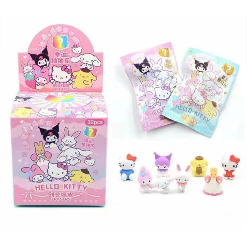 

penghapus mystery bag sanrio satuan kittu kuromi dkk