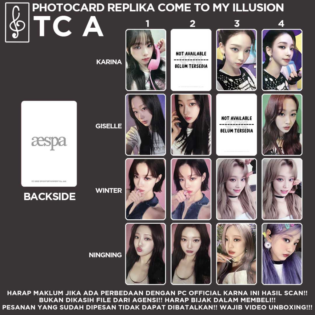 [AESPA] COME TO MY ILLUSION CTMI UNOFFICIAL PHOTOCARD
