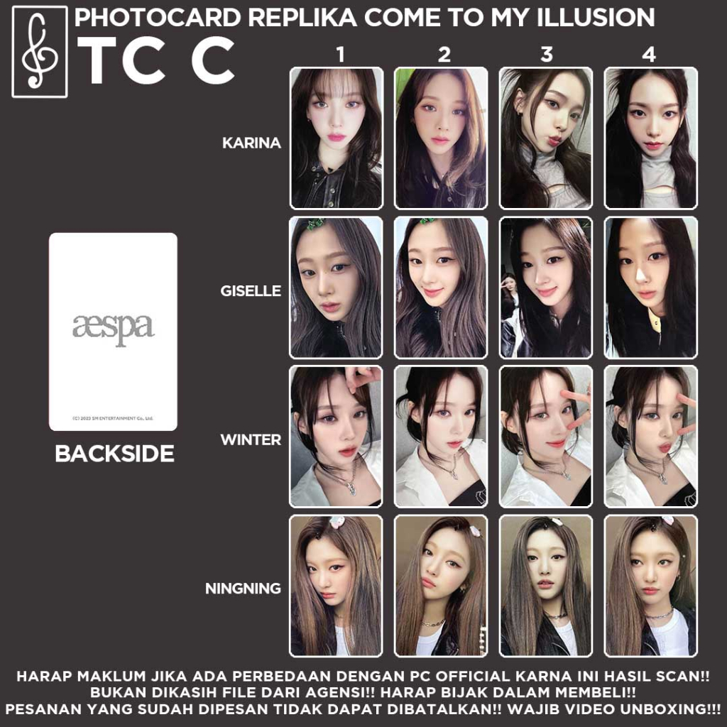 [AESPA] COME TO MY ILLUSION CTMI UNOFFICIAL PHOTOCARD