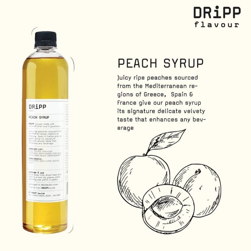 

Dripp Syrup Peach 760ml