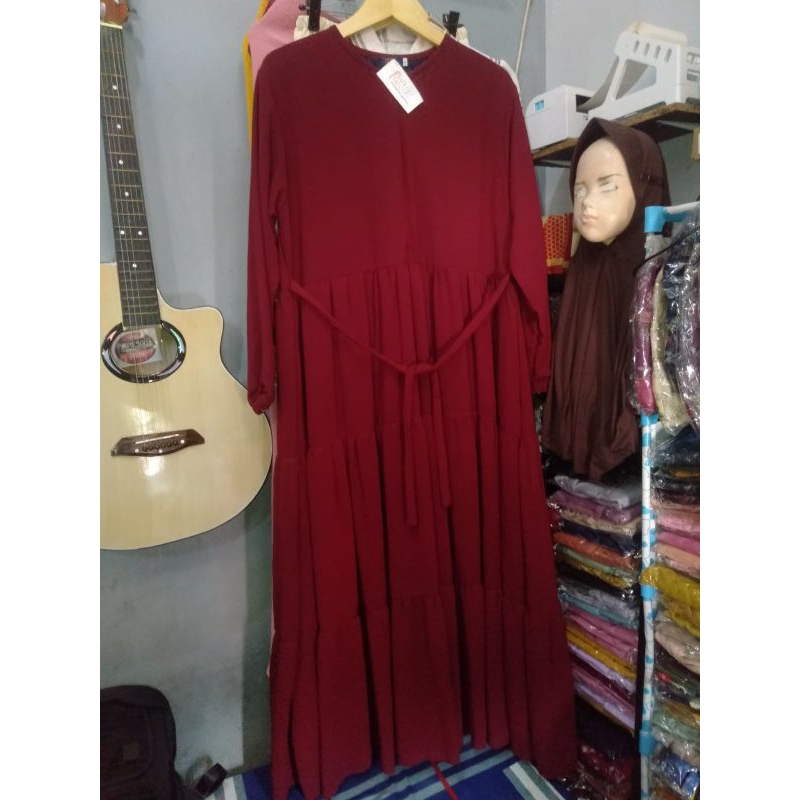 Gamis ceruty/gamis ceruty polos/gamis dewasa