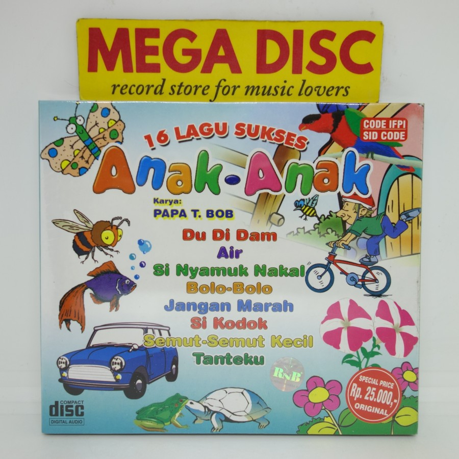 CD Various Artists - 16 Lagu Sukses Anak Anak Karya Papa T. Bob Musik