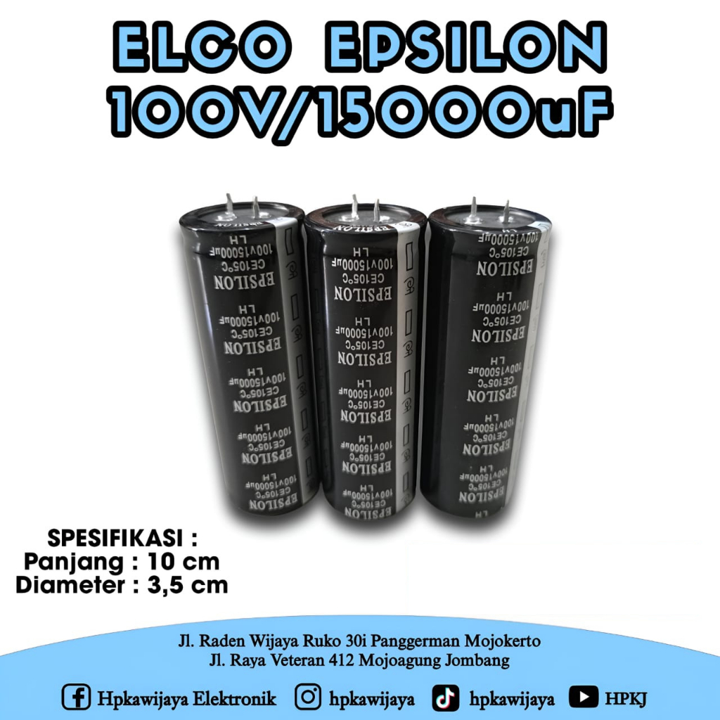 ELCO EPSILON 15000UF 100V elcho epsilon 15000 mikro 100 volt