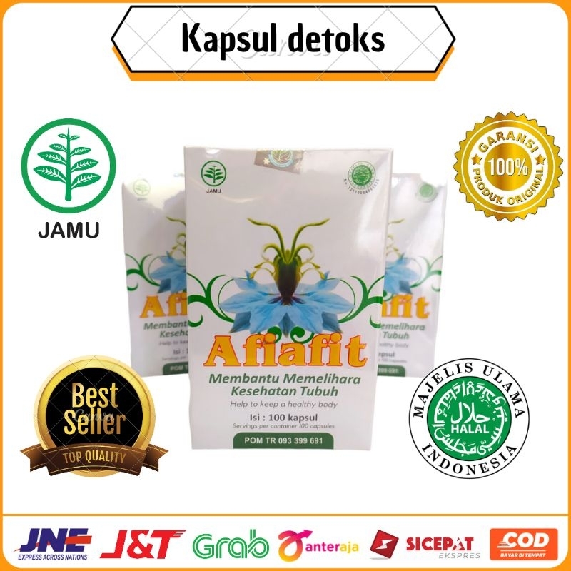 Afiafit 100 kapsul herbal detok memperbaiki metabolisme almannar afiafit
