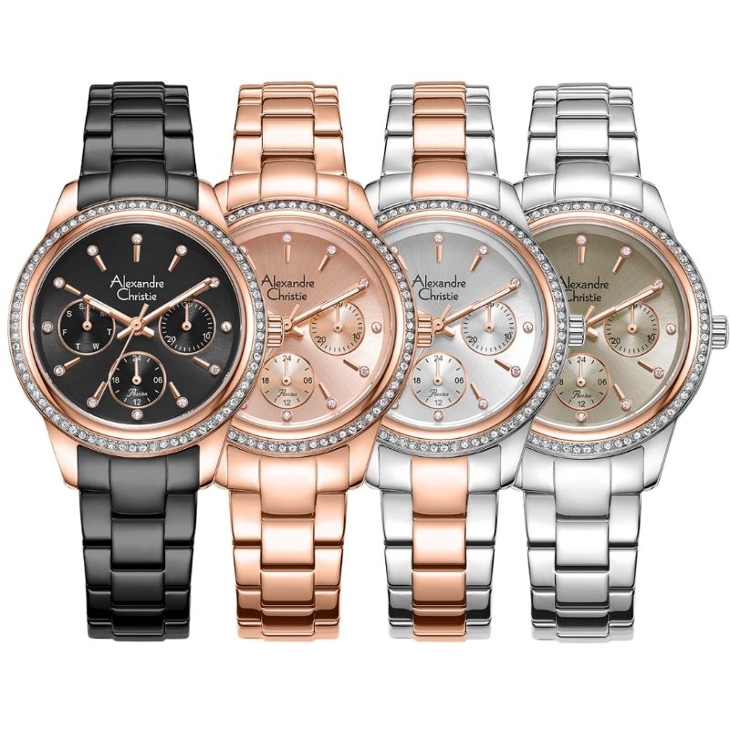 JAM TANGAN WANITA ALEXANDRE CHRISTIE AC 2A62 BFB ORIGINAL