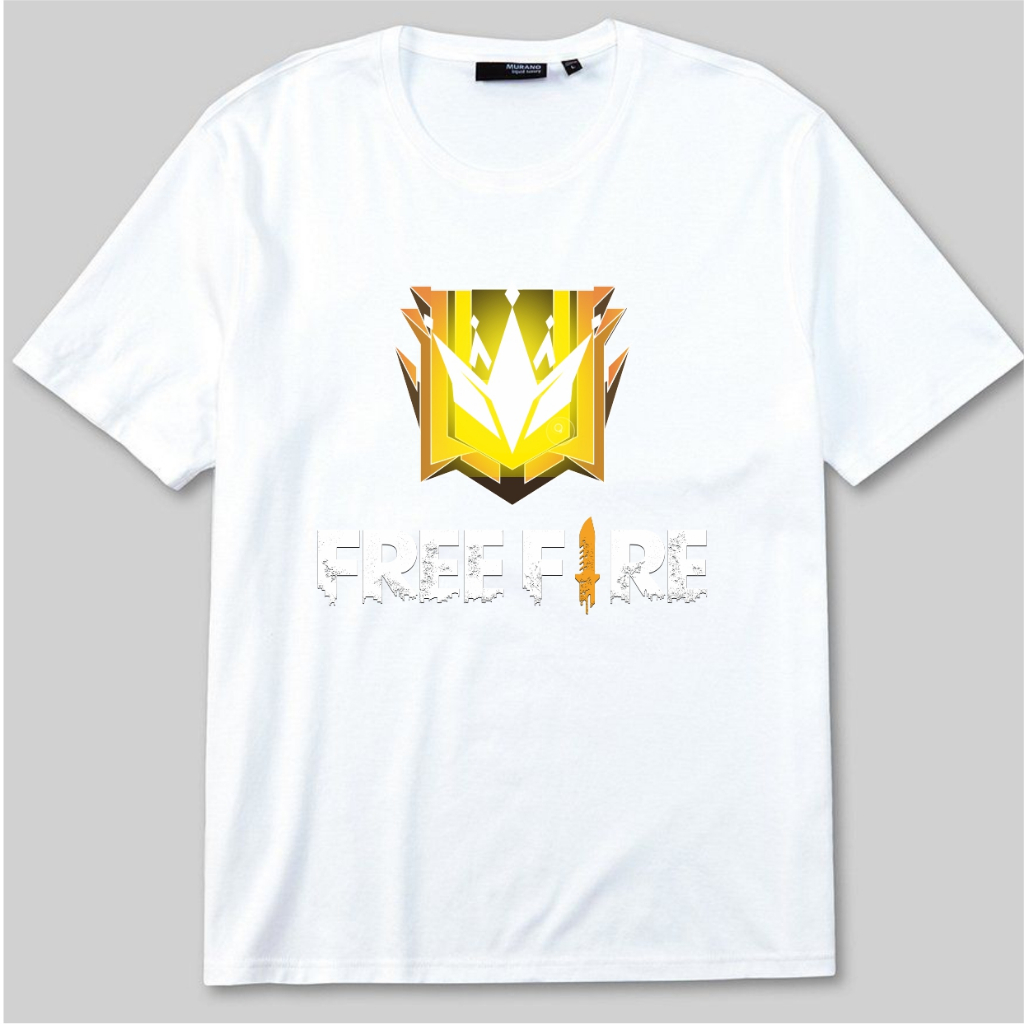 Baju kaos Anak FF Grand Master Laki Laki dan Perempuan Usia1-10 Tahun Warna Putih