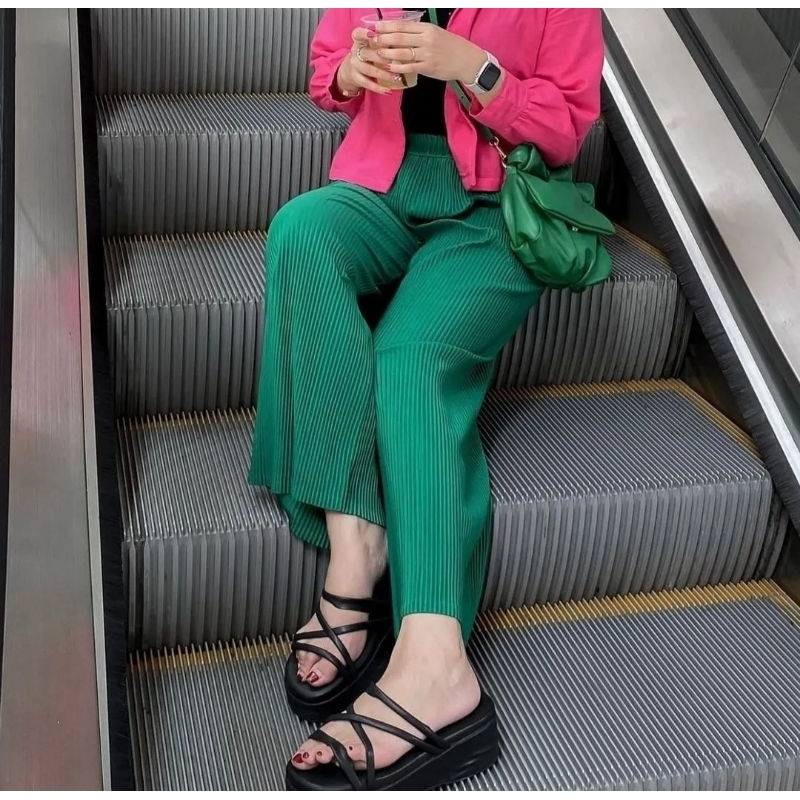 Celana Kulot Plisket Lidi / Celana Kulot Lidi / Celana Plisket