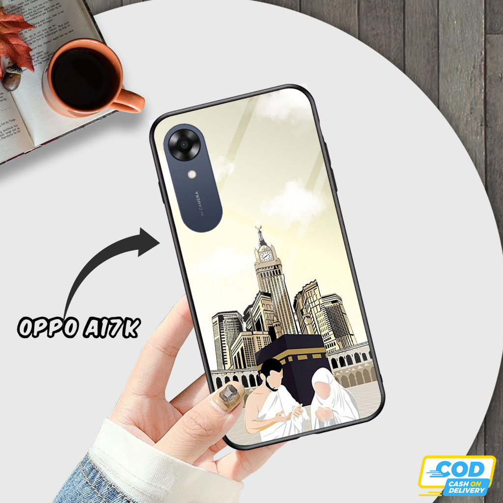 Casing OPPO A17K  COUPLE ISLAM HARDCASE/SOFTCASE  KILAU GLOSSY Fashion Casing hardcase kesing cover 
