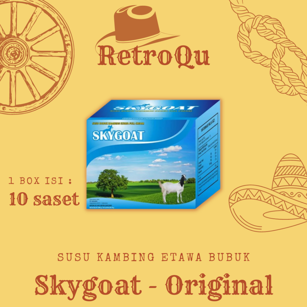 

SKYGOAT ORIGINAL - SUSU KAMBING ETAWA BUBUK FULL CREAM 10 SASET - SKY GOAT