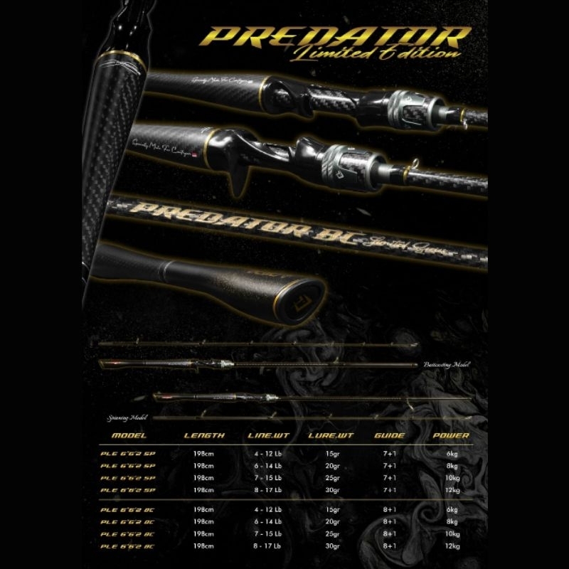 Rod / Joran Casting Daido Predator Limited edition
